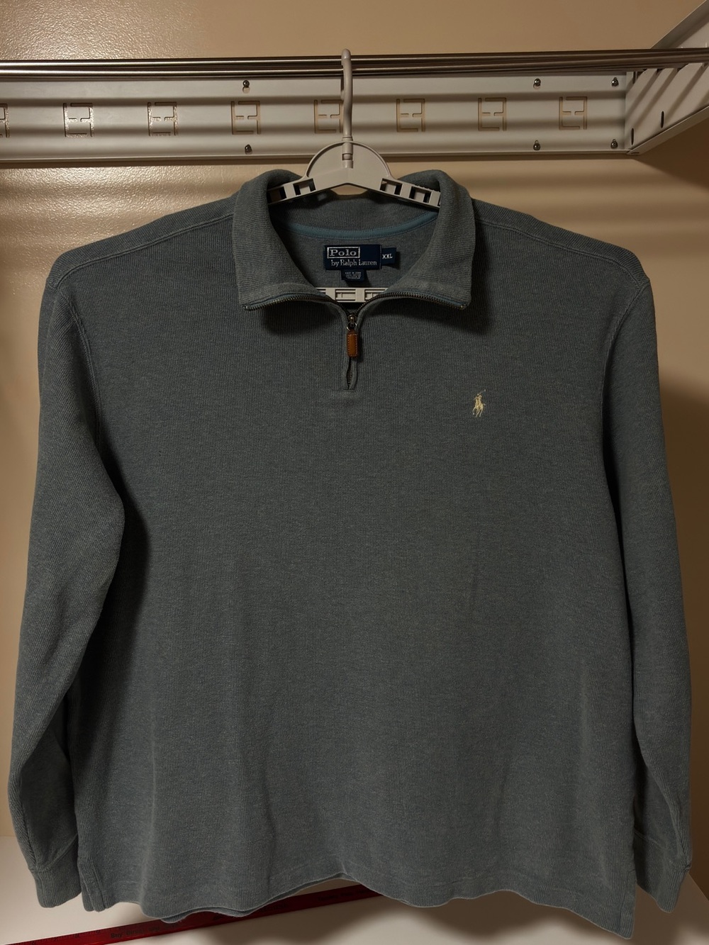 Ralph Lauren Men's Quarter-Zip Pullover - Slate Blue-Green